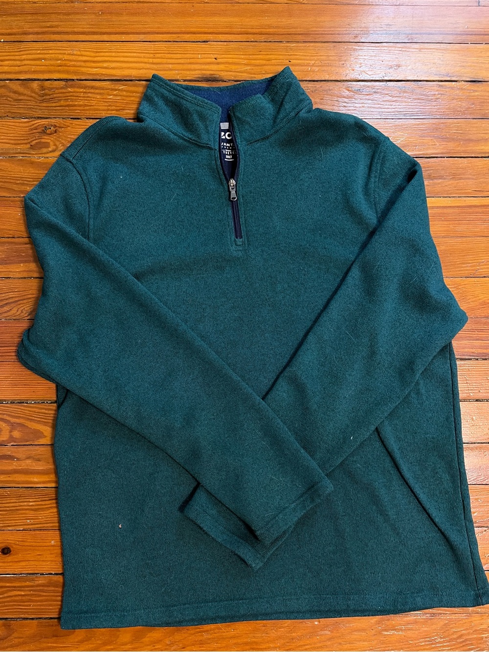 Men's Forest Green Quarter-Zip Sweater